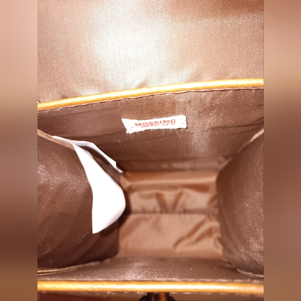 Brown Crossbody Bag Unique Rectangular Design Wit… - image 7